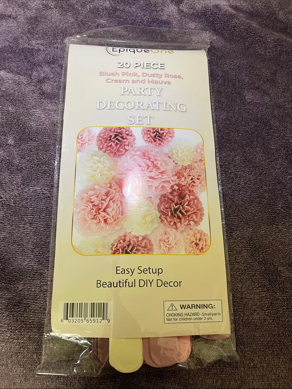 Blush Pink Party Decorating Set - 20 Piece